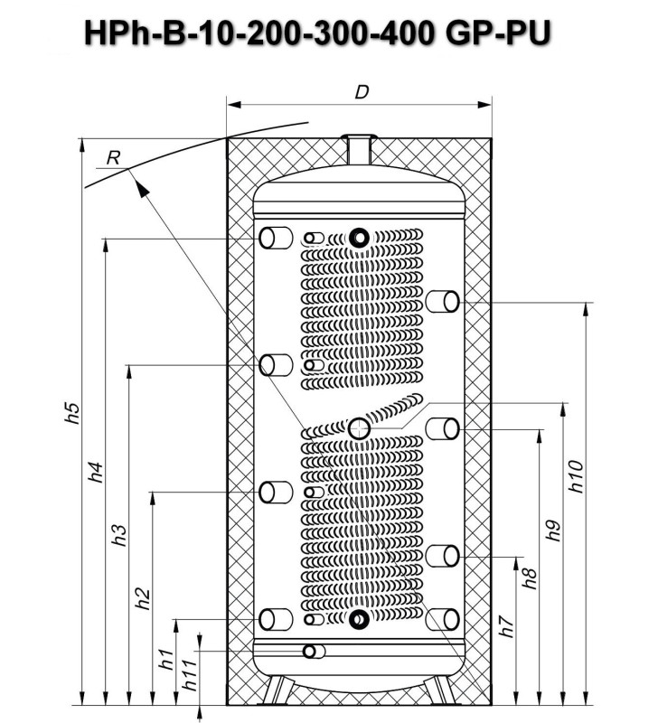 HPh-B-10-400-GP-PU чертеж