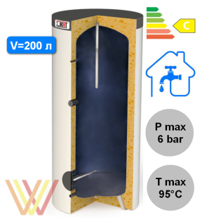 Бойлер без теплообменника BT-С-00-200-WP-PU
