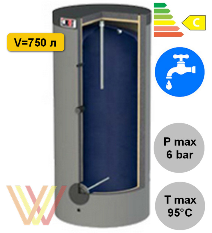 Бойлер без теплообменников BT-С-00-750-GP-PU