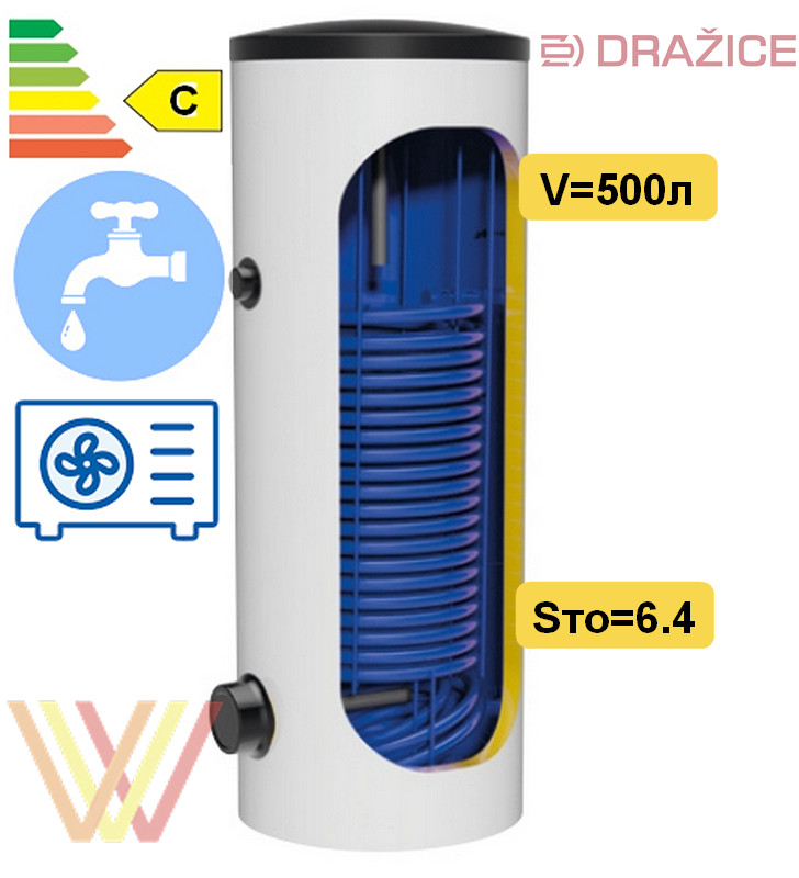 Бойлер для теплового насоса Drazice OKC 500 NTR/HP