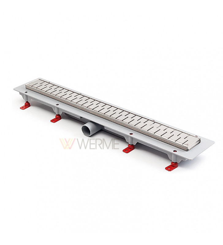 Душевой канал MCH с матовой решеткою и кромкой из нержавеющей стали