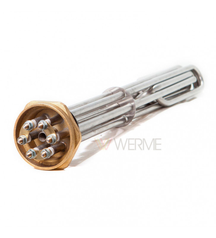 Блок тэнов 18 кВт крепление гайка латунная 2" L-480 mm